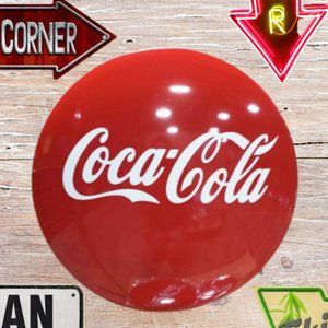 Brand New C o C a Cola Dome Metal Sig 17''